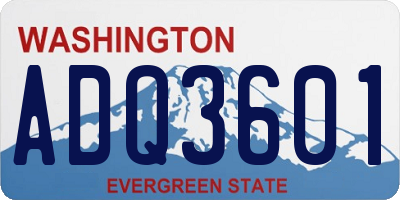 WA license plate ADQ3601