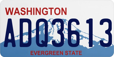 WA license plate ADQ3613