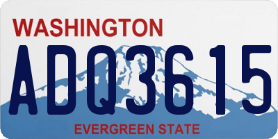 WA license plate ADQ3615