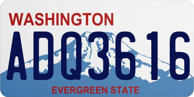 WA license plate ADQ3616