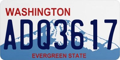 WA license plate ADQ3617