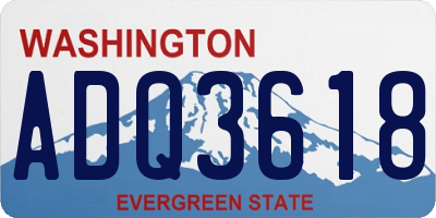 WA license plate ADQ3618