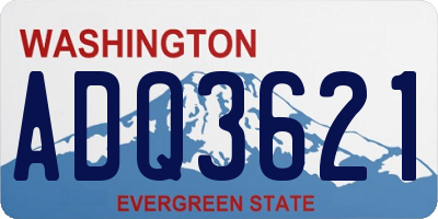 WA license plate ADQ3621
