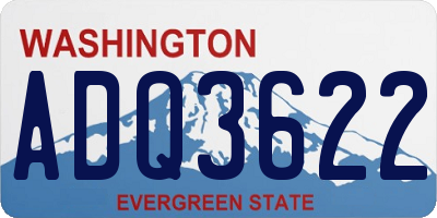 WA license plate ADQ3622