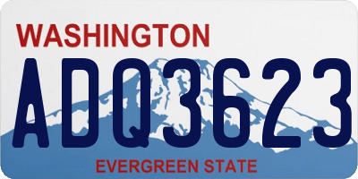 WA license plate ADQ3623
