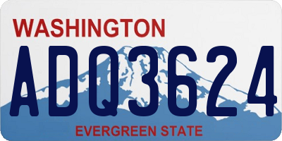WA license plate ADQ3624