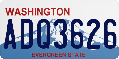 WA license plate ADQ3626