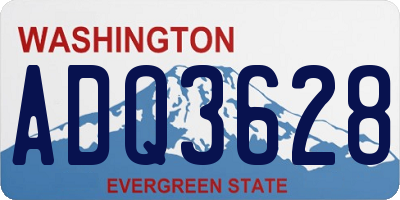 WA license plate ADQ3628