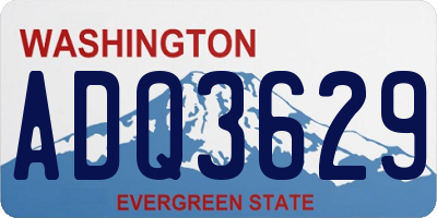 WA license plate ADQ3629