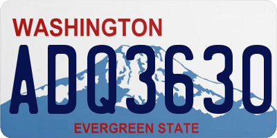 WA license plate ADQ3630
