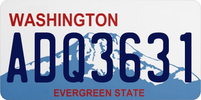 WA license plate ADQ3631