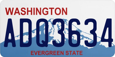 WA license plate ADQ3634