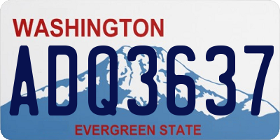 WA license plate ADQ3637