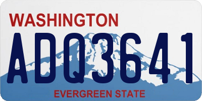 WA license plate ADQ3641