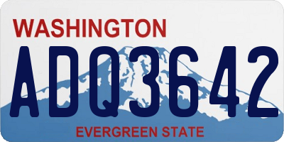 WA license plate ADQ3642