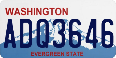 WA license plate ADQ3646