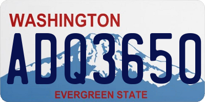 WA license plate ADQ3650
