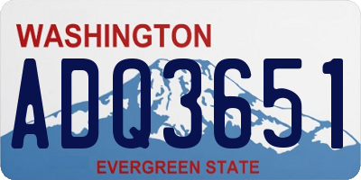 WA license plate ADQ3651