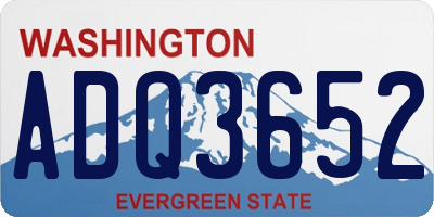 WA license plate ADQ3652
