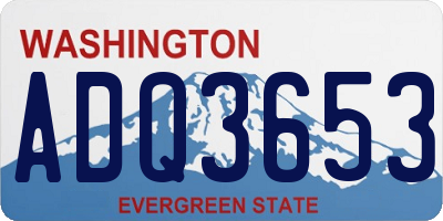 WA license plate ADQ3653