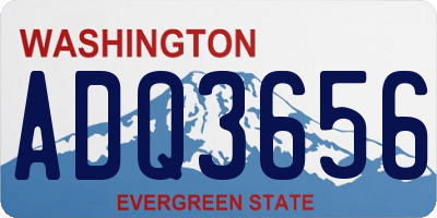 WA license plate ADQ3656