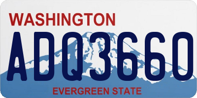 WA license plate ADQ3660