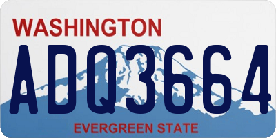 WA license plate ADQ3664