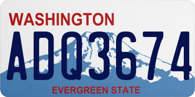 WA license plate ADQ3674