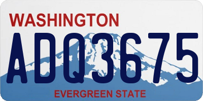 WA license plate ADQ3675