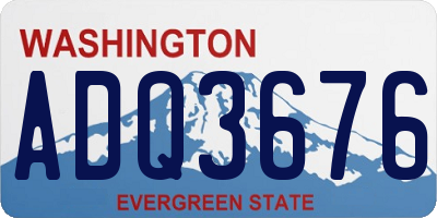 WA license plate ADQ3676