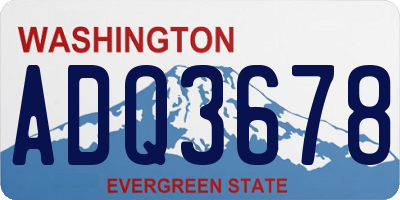 WA license plate ADQ3678