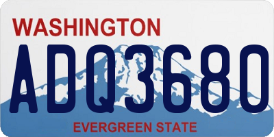 WA license plate ADQ3680