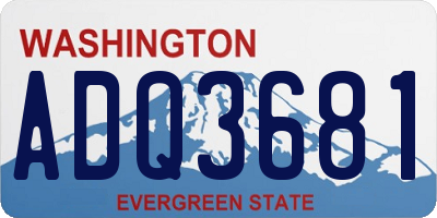 WA license plate ADQ3681