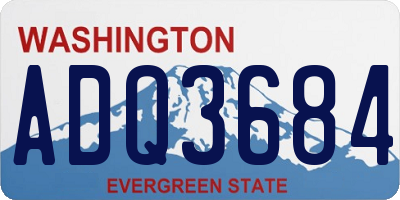 WA license plate ADQ3684