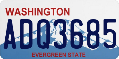 WA license plate ADQ3685