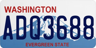WA license plate ADQ3688