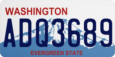WA license plate ADQ3689