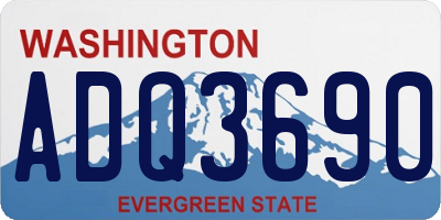 WA license plate ADQ3690
