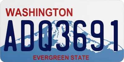 WA license plate ADQ3691