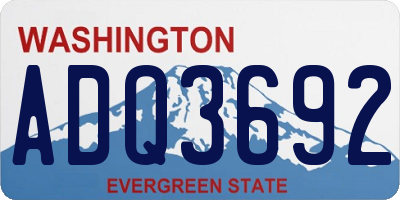WA license plate ADQ3692