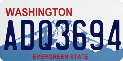 WA license plate ADQ3694