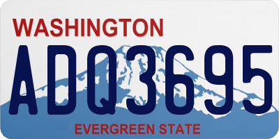 WA license plate ADQ3695