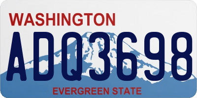 WA license plate ADQ3698