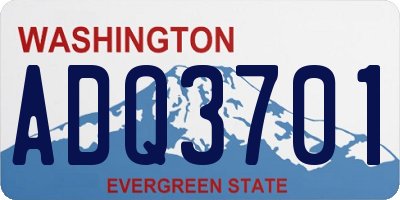 WA license plate ADQ3701