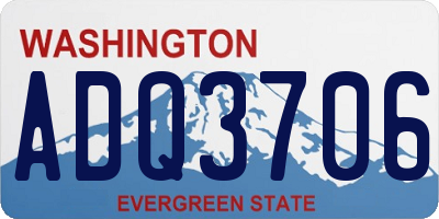 WA license plate ADQ3706
