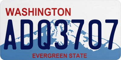 WA license plate ADQ3707