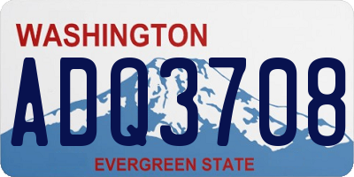 WA license plate ADQ3708