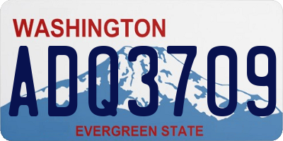 WA license plate ADQ3709