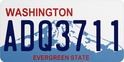 WA license plate ADQ3711