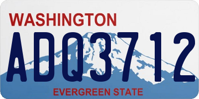 WA license plate ADQ3712